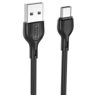 XO NB200 2.1A USB Καλώδιο TypeC 1.0μ Μαύρο