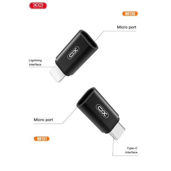 XO NB130 USB Αντάπτορας Micro σε Lightning XO NB130 USB Αντάπτορας Micro σε Lightning