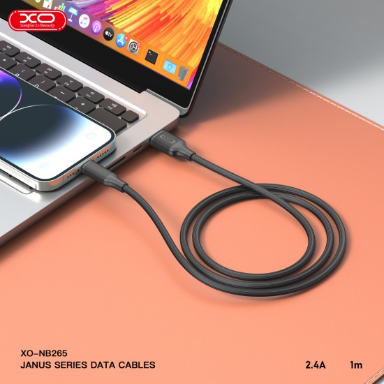 XO NB265 Μινιμαλιστικό Καλώδιο Type-C Μαύρο XO NB265 Μινιμαλιστικό Καλώδιο Type-C Μαύρο