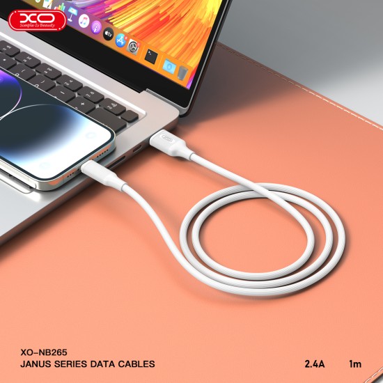 XO NB265 Μινιμαλιστικό Καλώδιο Micro Λευκό XO NB265 Μινιμαλιστικό Καλώδιο Micro Λευκό