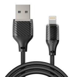 XO NB291 Καλώδιο Φόρτισης & Μεταφοράς Δεδομένων Lightning Braided 6A Μαύρο