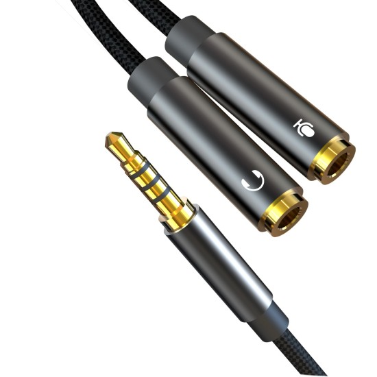 XO NBR197 2 σε 1 Μετατροπέας 3.5mm σε Ήχου+ Μικρόφωνο XO NBR197 2 σε 1 Μετατροπέας 3.5mm σε Ήχου+ Μικρόφωνο