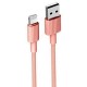 XO NB156 USB Καλώδιο Φόρτισης για Lightning Ρόζ