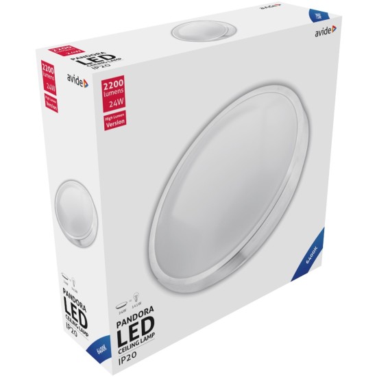 Avide LED Μοντέρνα Πλαφονιέρα Οροφής Pandora (Αλουμίνιο) 24W 380*110.0mm Ψυχρό 6400K Avide LED Μοντέρνα Πλαφονιέρα Οροφής Pandora (Αλουμίνιο) 24W 380*110.0mm Ψυχρό 6400K