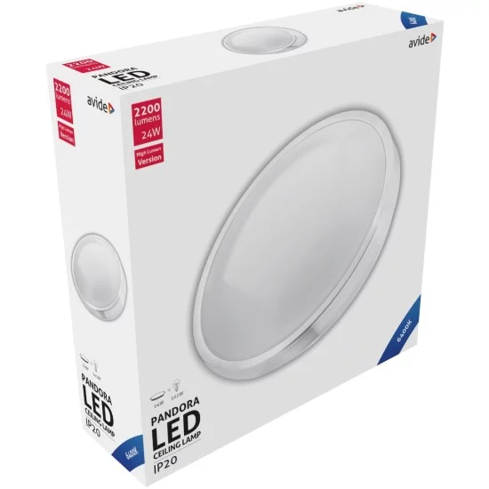 Avide LED Μοντέρνα Πλαφονιέρα Οροφής Pandora (Αλουμίνιο) 24W 380*110.0mm Ψυχρό 6400K Avide LED Μοντέρνα Πλαφονιέρα Οροφής Pandora (Αλουμίνιο) 24W 380*110.0mm Ψυχρό 6400K