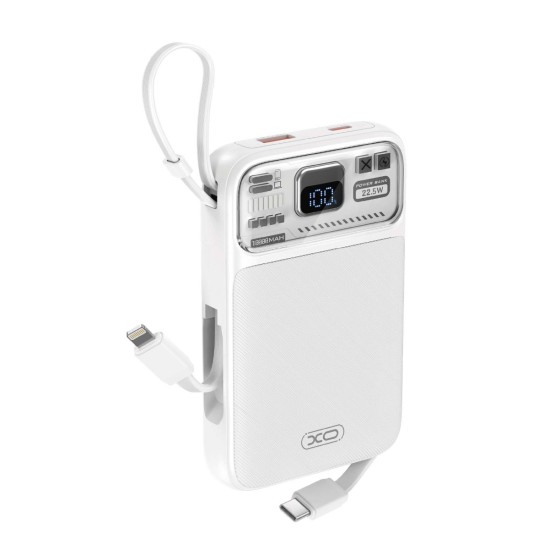 XO PR243 22.5W Powerbank Γρήγορης Φόρτισης 10000mAh Λευκό