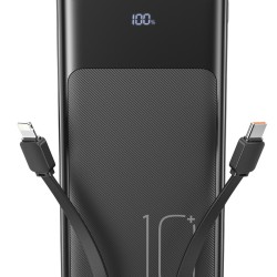 XO PR248 USB-C 20W / USB-A 22.5W Display Fast Charging Powerbank 10000mAh Μαύρο