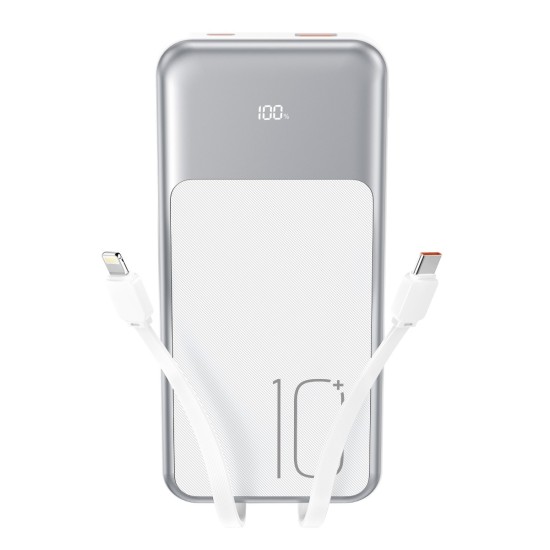 XO PR248 USB-C 20W / USB-A 22.5W Display Fast Charging Powerbank 10000mAh Λευκό