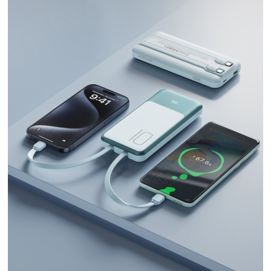 XO PR248 USB-C 20W / USB-A 22.5W Display Fast Charging Powerbank 10000mAh Μπλε XO PR248 USB-C 20W / USB-A 22.5W Display Fast Charging Powerbank 10000mAh Μπλε