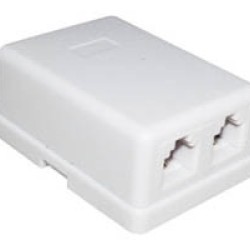 Πρίζα Τηλεφώνου Εξωτερική Αυτοκόλλητη Διπλή