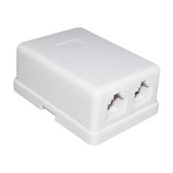 Πρίζα Τηλεφώνου Εξωτερική Αυτοκόλλητη Διπλή