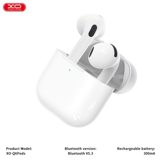 XO Q6 Pods Ακουστικά Bluetooth Έκτης Γενιάς