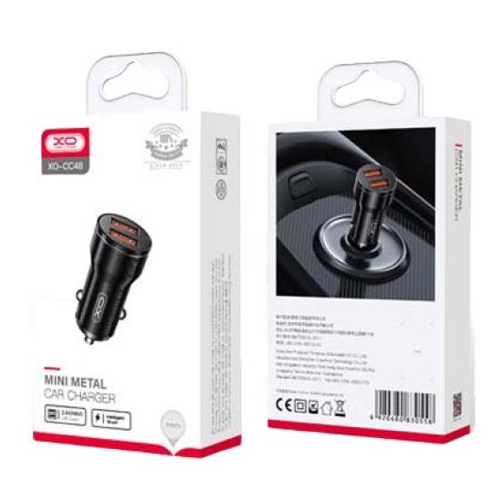 XO CC48 Smart Μεταλλικός Διπλός USB Universal Φορτιστής Αυτοκινήτου XO CC48 Smart Μεταλλικός Διπλός USB Universal Φορτιστής Αυτοκινήτου
