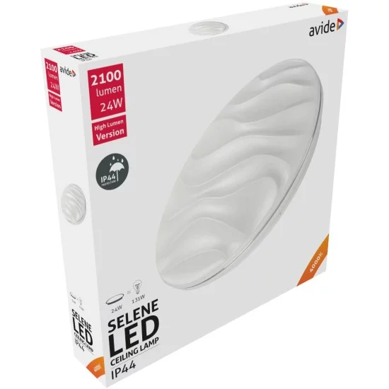 Avide LED Μοντέρνα Πλαφονιέρα Οροφής Selene 24W IP44 380*70mm Λευκό 4000K Avide LED Μοντέρνα Πλαφονιέρα Οροφής Selene 24W IP44 380*70mm Λευκό 4000K