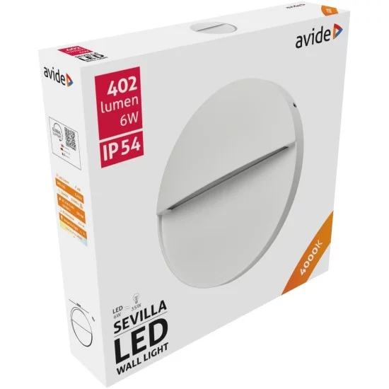 Avide Εξωτερικό Φώς Σκάλας Sevilla LED 6W Λευκό 4000K IP54 16cm Avide Εξωτερικό Φώς Σκάλας Sevilla LED 6W Λευκό 4000K IP54 16cm