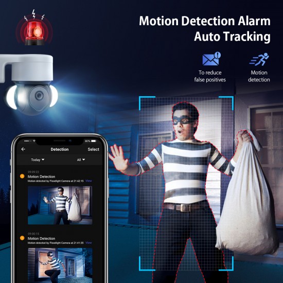 EDUP EH-3264P26 4K 8MP Smart Camera IP66 Outdoor Auto Tracking Two Way Audio Night Vision
