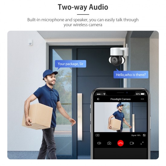 EDUP EH-3264P26 4K 8MP Smart Camera IP66 Outdoor Auto Tracking Two Way Audio Night Vision