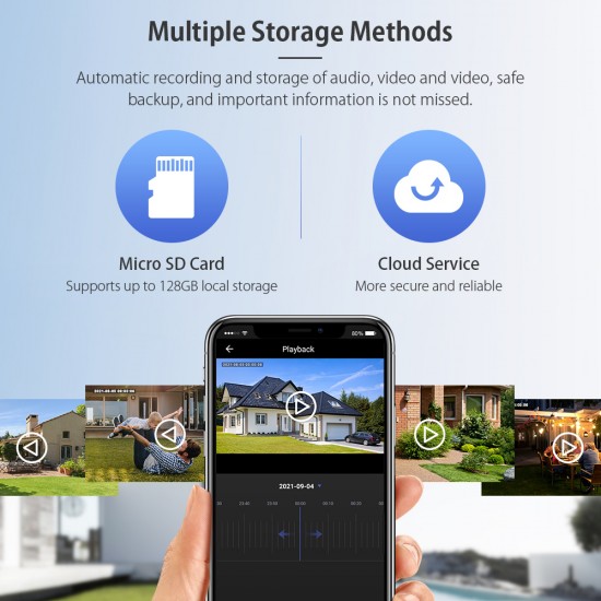 EDUP EH-3264P26 4K 8MP Smart Camera IP66 Outdoor Auto Tracking Two Way Audio Night Vision