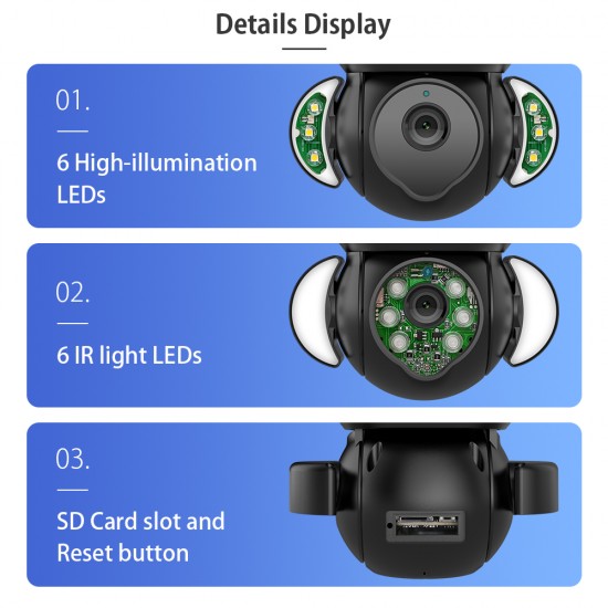 EDUP EH-3264P26 4K 8MP Smart Camera IP66 Outdoor Auto Tracking Two Way Audio Night Vision