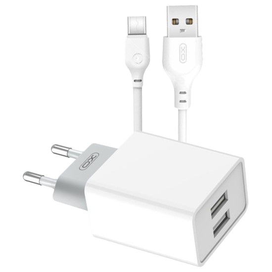 XO L65EU 2.4A Διπλής Θύρας USB Φορτιστής for Type-C