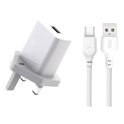 XO L99 (UK) Φορτιστής με Καλώδιο Micro 2.4A