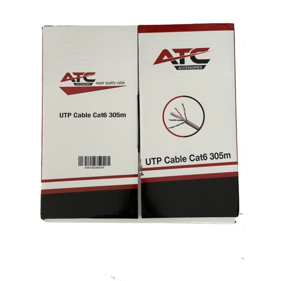 ATC Στροφείο Δικτύου ATC-613 UTP CAT6 305m Γκρί Εσωτερικό ATC Στροφείο Δικτύου ATC-613 UTP CAT6 305m Γκρί Εσωτερικό