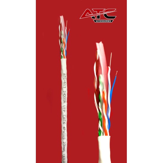 ATC Στροφείο Δικτύου ATC-613 UTP CAT6 305m Γκρί Εσωτερικό ATC Στροφείο Δικτύου ATC-613 UTP CAT6 305m Γκρί Εσωτερικό