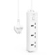 XO WL17 (UK) long row 3AC socket with switch XO WL17 (UK) long row 3AC socket with switch