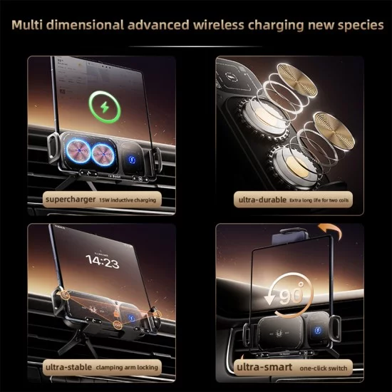 XO WX042 Βάση Κινητού Αυτοκινήτου με Ασύρματη Φόρτιση 15W