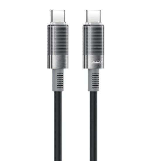 XO NB-Q282B Καλώδιο Σιλικόνης Type-c σε Type-c 60W Μαύρο