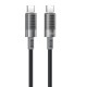 XO NB-Q282B Καλώδιο Σιλικόνης Type-c σε Type-c 60W Μαύρο