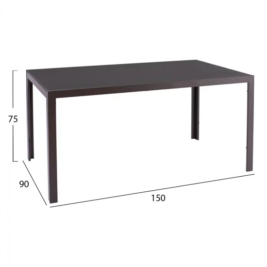 ΤΡΑΠΕΖΑΚΙ ΑΛΟΥΜΙΝΙΟΥ DEVIOUS SM6440.01 ΑΝΘΡΑΚΙ--ΓΚΡΙ SINTERED STONE TOP Φ45x41Υεκ.
