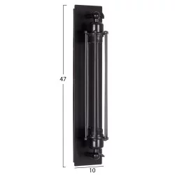 ΑΠΛΙΚΑ ΤΟΙΧΟΥ 2ΦΩΤΗ BEACON HM4463 ΜΕΤΑΛΛΟ ΣΕ ΜΑΥΡΟ 10x10x47Υεκ.