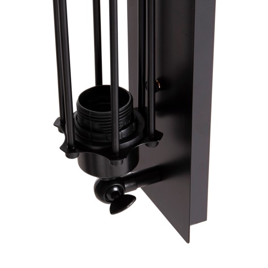ΑΠΛΙΚΑ ΤΟΙΧΟΥ 2ΦΩΤΗ BEACON HM4463 ΜΕΤΑΛΛΟ ΣΕ ΜΑΥΡΟ 10x10x47Υεκ.