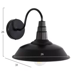 ΑΠΛΙΚΑ ΤΟΙΧΟΥ DONO HM4478 ΜΕΤΑΛΛΟ ΣΕ ΜΑΥΡΟ 26x31x25Υεκ.