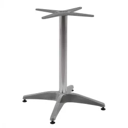 ΒΑΣΗ ΑΛΟΥΜΙΝΙΟΥ 4ΝΥΧΗ 66Χ66X69Υεκ. ΜΕ ΣΤΑΥΡΟ 45Χ45εκ. HM448.03 ΜΑΥΡΗ