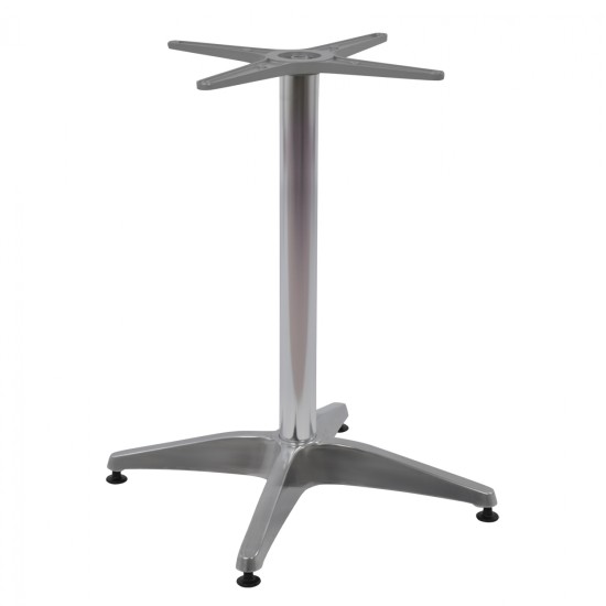 ΒΑΣΗ ΑΛΟΥΜΙΝΙΟΥ 4ΝΥΧΗ 66Χ66X69Υεκ. ΜΕ ΣΤΑΥΡΟ 45Χ45εκ. HM448.03 ΜΑΥΡΗ