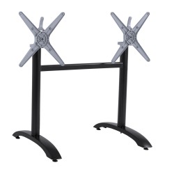 ΒΑΣΗ ΑΛΟΥΜΙΝΙΟΥ ΔΙΣΤΗΛΗ HM468.01 ΜΑΥΡΟ ΜΑΤ 78X59,5X73Υ εκ.