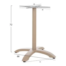 ΒΑΣΗ ΑΛΟΥΜΙΝΙΟΥ HM460.25 ΚΑΠΟΥΤΣΙΝΟ ΜΑΤ 66x66x72Υεκ. ΜΕ ΣΤΑΥΡΟ 48Χ48εκ.