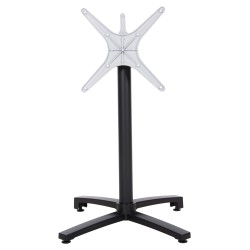 ΒΑΣΗ ΑΛΟΥΜΙΝΙΟΥ ΠΤΥΣΣΟΜΕΝΗ HM459.01 ΜΑΥΡΟ ΜΑΤ 69Χ69Χ73Υεκ. ΜΕ ΣΤΑΥΡΟ 48Χ48εκ.