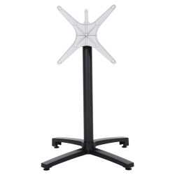 ΒΑΣΗ ΑΛΟΥΜΙΝΙΟΥ ΠΤΥΣΣΟΜΕΝΗ HM459.01 ΜΑΥΡΟ ΜΑΤ 69Χ69Χ73Υεκ. ΜΕ ΣΤΑΥΡΟ 48Χ48εκ.