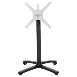 ΒΑΣΗ ΑΛΟΥΜΙΝΙΟΥ ΠΤΥΣΣΟΜΕΝΗ HM459.01 ΜΑΥΡΟ ΜΑΤ 69Χ69Χ73Υεκ. ΜΕ ΣΤΑΥΡΟ 48Χ48εκ.