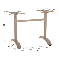 ΒΑΣΗ ΔΙΣΤΗΛΗ ΜΕ ΑΝΑΔΙΠΛΟΥΜΕΝΟΥΣ ΣΤΑΥΡΟΥΣ HM468.25 ΚΑΠΟΥΤΣΙΝΟ ΑΛΟΥΜΙΝΙΟ 78x59,5x73Υ ΒΑΣΗ ΔΙΣΤΗΛΗ ΜΕ ΑΝΑΔΙΠΛΟΥΜΕΝΟΥΣ ΣΤΑΥΡΟΥΣ HM468.25 ΚΑΠΟΥΤΣΙΝΟ ΑΛΟΥΜΙΝΙΟ 78x59,5x73Υ
