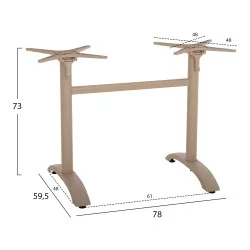 ΒΑΣΗ ΔΙΣΤΗΛΗ ΜΕ ΑΝΑΔΙΠΛΟΥΜΕΝΟΥΣ ΣΤΑΥΡΟΥΣ HM468.25 ΚΑΠΟΥΤΣΙΝΟ ΑΛΟΥΜΙΝΙΟ 78x59,5x73Υ