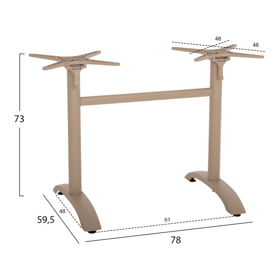ΒΑΣΗ ΔΙΣΤΗΛΗ ΜΕ ΑΝΑΔΙΠΛΟΥΜΕΝΟΥΣ ΣΤΑΥΡΟΥΣ HM468.25 ΚΑΠΟΥΤΣΙΝΟ ΑΛΟΥΜΙΝΙΟ 78x59,5x73Υ ΒΑΣΗ ΔΙΣΤΗΛΗ ΜΕ ΑΝΑΔΙΠΛΟΥΜΕΝΟΥΣ ΣΤΑΥΡΟΥΣ HM468.25 ΚΑΠΟΥΤΣΙΝΟ ΑΛΟΥΜΙΝΙΟ 78x59,5x73Υ
