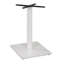 ΒΑΣΗ ΜΕΤΑΛΛΙΚΗ ΛΕΥΚΗ ΜΑΤ 46Χ46Χ72εκ. ΜΕ ΣΤΑΥΡΟ 46Χ46 ΚΑΙ ΡΕΓΟΥΛΑΤΟΡΟΥΣ HM438.02