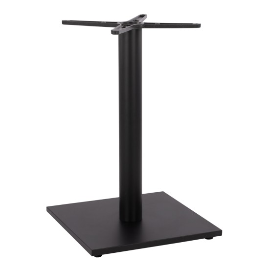 ΒΑΣΗ ΜΕΤΑΛΛΙΚΗ ΜΑΥΡΗ ΜΑΤ 45Χ45Χ72εκ. ΜΕ ΣΤΑΥΡΟ 46Χ46 ΚΑΙ ΡΕΓΟΥΛΑΤΟΡΟΥΣ HM438