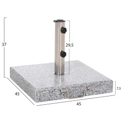 ΒΑΣΗ ΟΜΠΡΕΛΑΣ ΓΡΑΝΙΤΗ 40KG ΜΕ ΧΕΡΟΥΛΙ & ΡΟΔΕΣ HM6564--ΣΩΛΗΝΑΣ ΔΙΑΜΕΤΡΟΥ Φ48