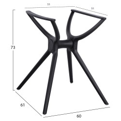 ΒΑΣΗ ΠΟΛΥΠΡΟΠΥΛΕΝΙΟΥ ΜΑΥΡΗ HM462.01 ΓΙΑ ΕΠΙΦΑΝΕΙΑ 80Χ80