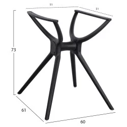 ΒΑΣΗ ΠΟΛΥΠΡΟΠΥΛΕΝΙΟΥ ΜΑΥΡΗ HM462.01 ΓΙΑ ΕΠΙΦΑΝΕΙΑ 80Χ80